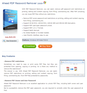 Ahead PDF Password Remover