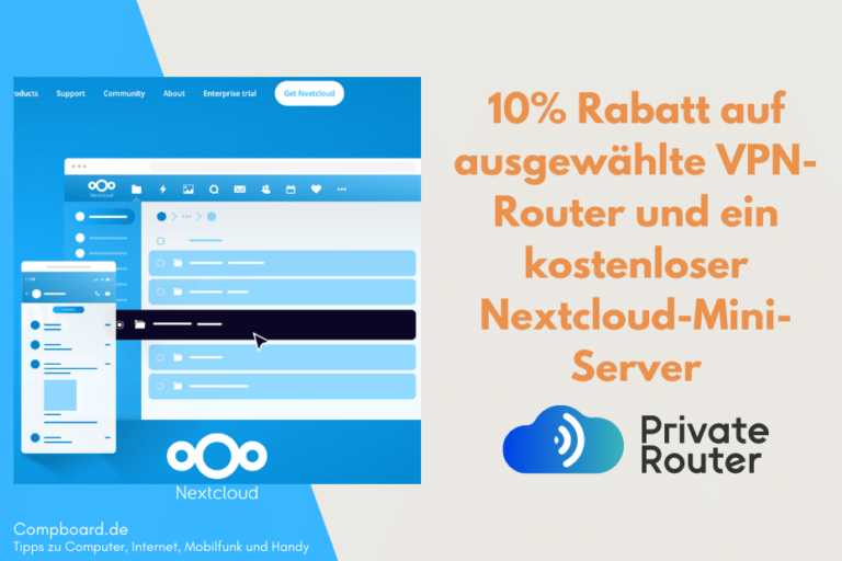 10% Rabatt auf VPN-Router mit kostenlosem Nextcloud-Mini-Server